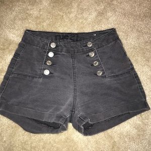 Black High Waisted Shorts